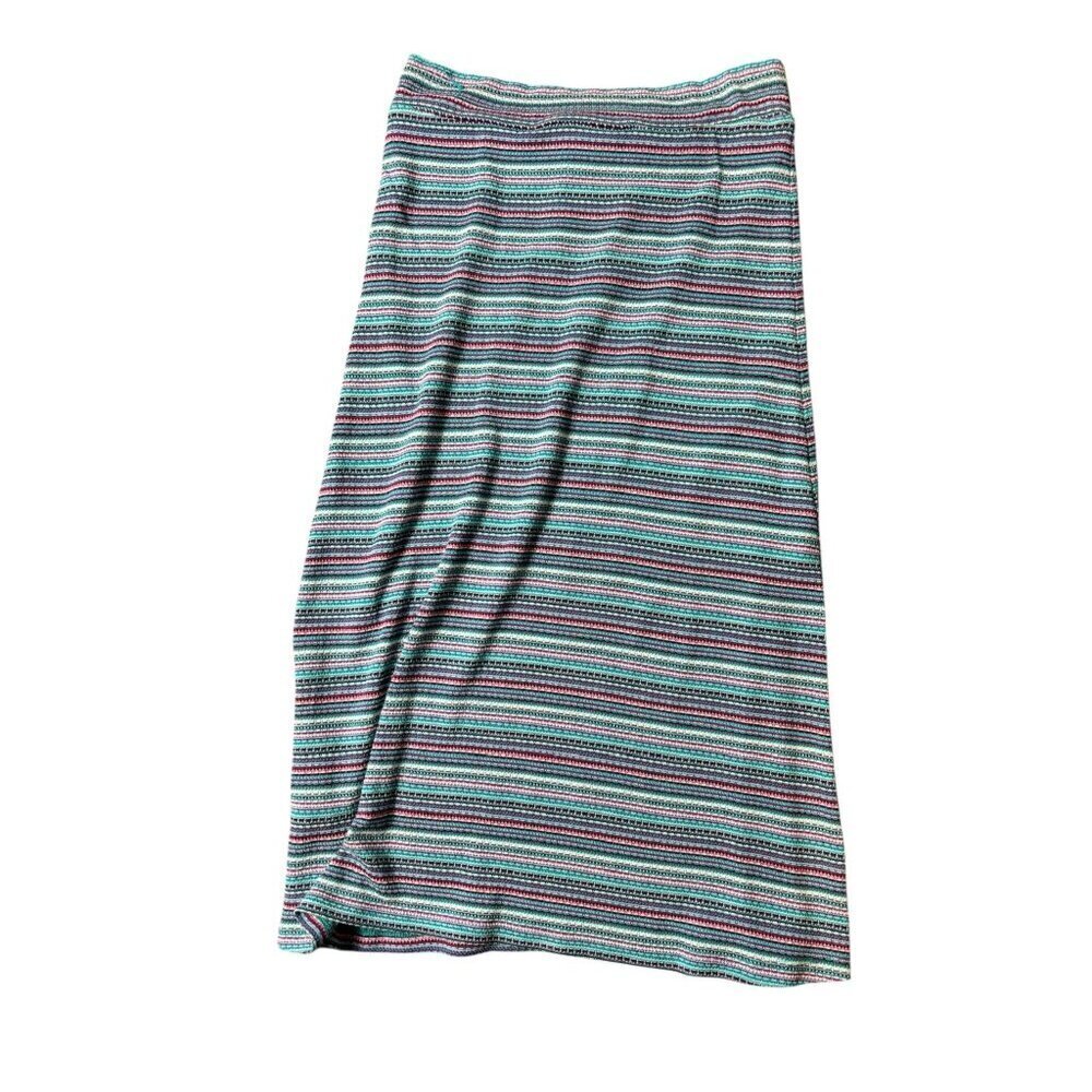 Red Camel's Girls Long Turquoise Stripped Skirt - Picture 2 of 5